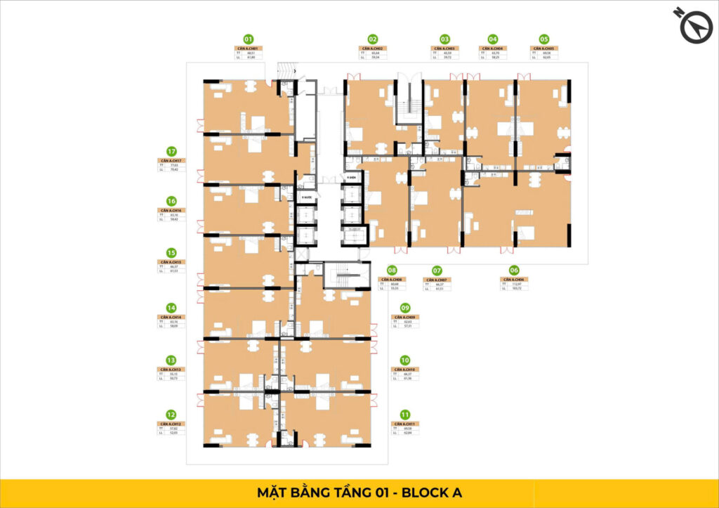 MB TẦNG 01 - BLOCK A