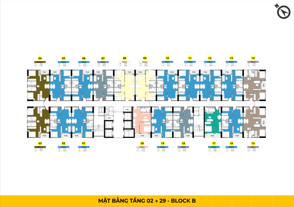 MB TẦNG 02+29 - BLOCK B không view