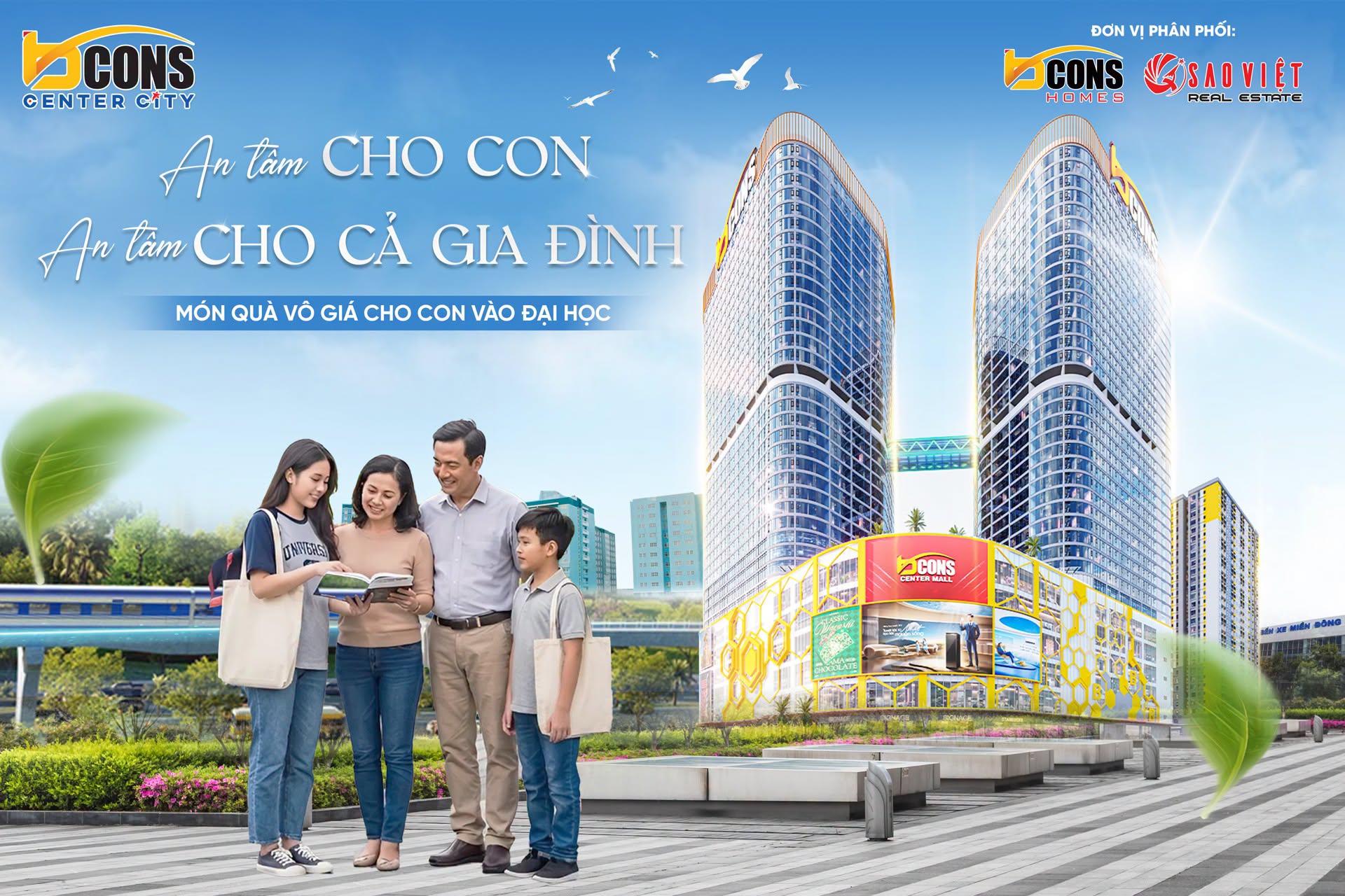 Chi tiết giá bán và chính sách căn hộ 2 phòng ngủ Bcons Center City làng đại Học