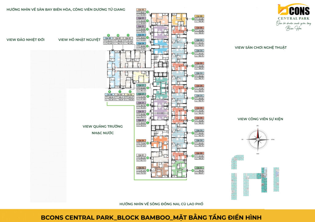BCONS CENTRAL PARK_BLOCK BAMBOO_MẶT BẰNG TẦNG ĐIỂN HÌNH